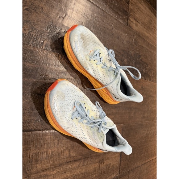 Hoka One One Clifton 8 Womens Running Shoes Gray Athletic Sneakers Size 7.5B - Picture 3 of 8